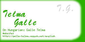 telma galle business card